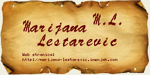 Marijana Leštarević vizit kartica